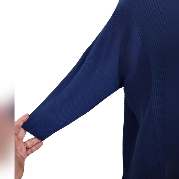 Lane Bryant 3/4 Sleeve V-Neck Ribbed Women's Sweater Blue ~ Pre-Owned Sz 22/24 - Picture 5 of 12